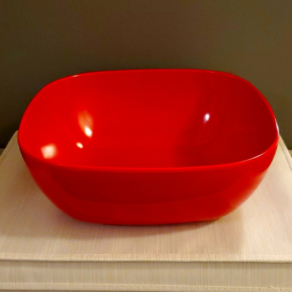 Festive Red Serving Bowl